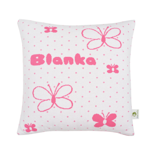 BUTTERFLY SET. Blanket with a name BUTTERFLY 90x120 cm.Pillowcase with a name 40 x 40 cm 