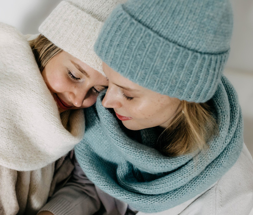 Women"s natural alpaca, Merino wool and cotton hat