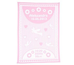 Organic cotton MY BLANKET with LITTLE BIRDS 75 x 100 cm