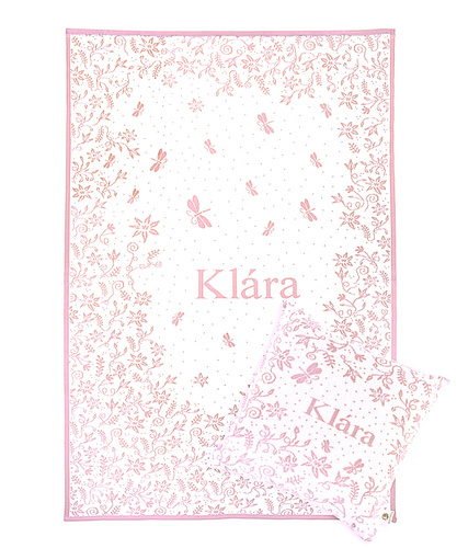 MEADOW SET. Blanket with a name MEADOW 90x130. Pillowcase with a name 40 x 40 cm