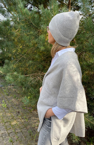 Poncho  z wełny Merino - OUTLET