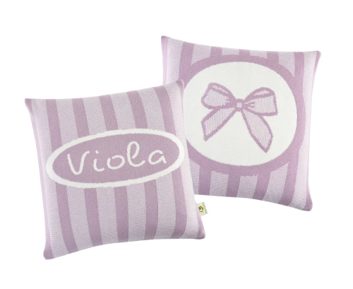 Organic cotton pillowcase with a name. RIBBON 40 x 40 cm