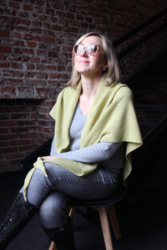 A Merino wool triangle scarf