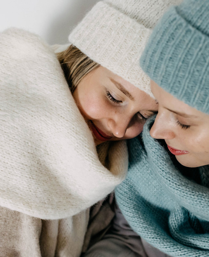 Szal damski Alpaka z bawełną