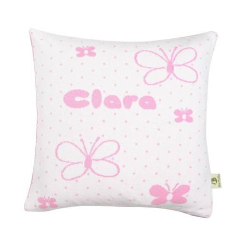 Butterflies. Pillow case with a name 40 x 40 cm