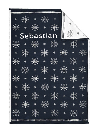 Blanket with a name NORWEGIAN STARS classic font 75x100
