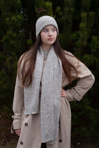 Szalik z irlandzkiej wełny Merino - unisex