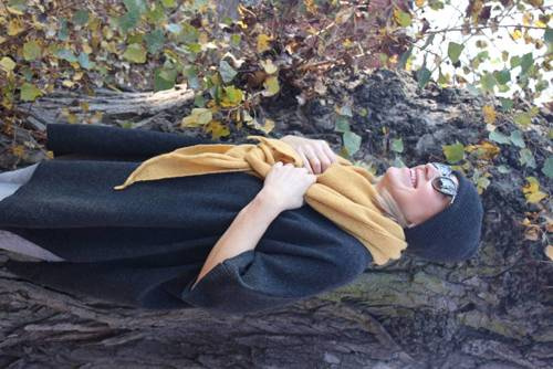 A merino wool poncho