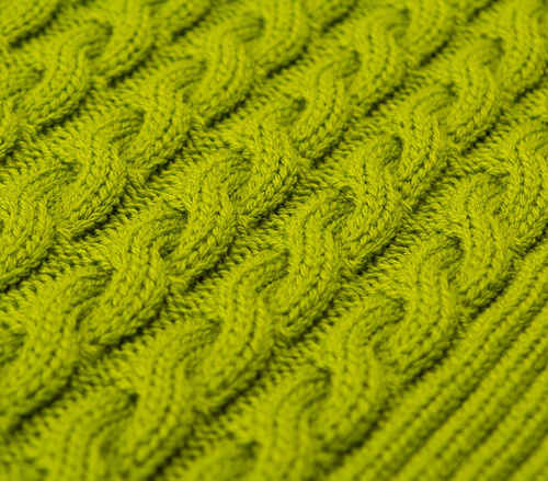 Merino wool CABLES blanket 75 x 100 cm