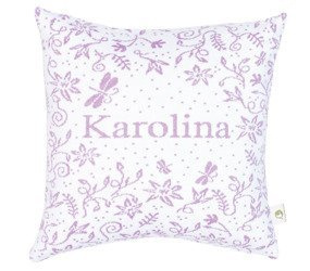 Organic cotton pillowcase with a name  MEADOW 40 x 40 cm