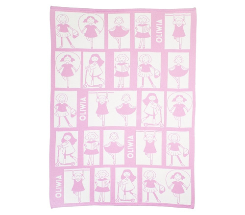 Girls blanket with a name 90x120 cm