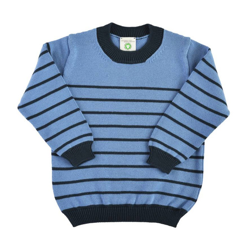 Striped organic cotton pullover
