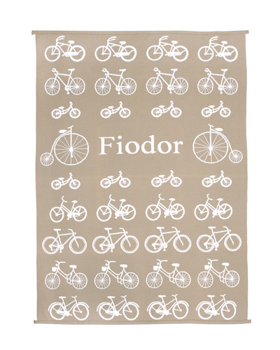 Organic cotton blanket  BICYCLES 90X120 cm