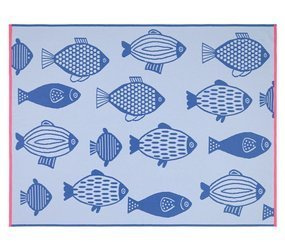 Organic cotton blanket  FISHES 100 x 130 cm