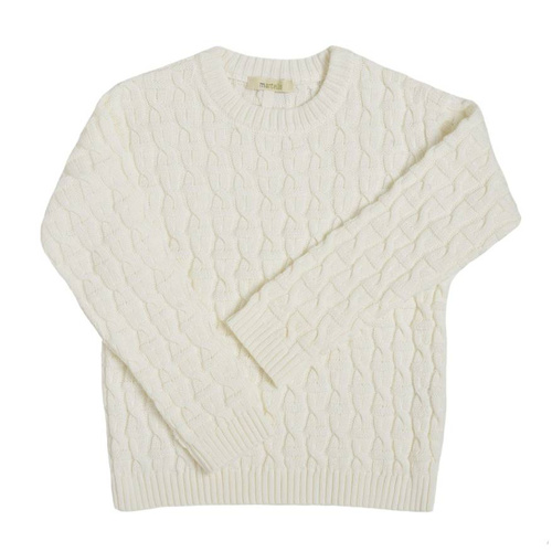 Organic cotton CABLE pullover for kids - OUTLET