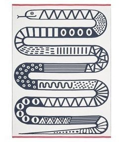 SNAKE blanket made of organic cotton, 100 x 130 cm.