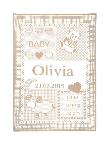 Organic cotton MY BLANKET with zodiac. ARIES 21.03-19.04 75 x 100 cm