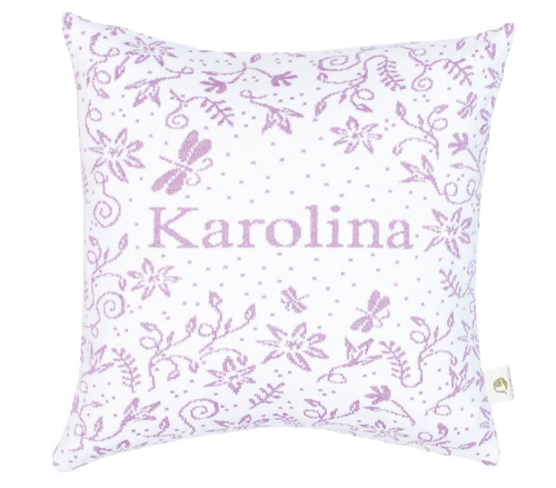 Organic cotton pillowcase with a name  MEADOW 40 x 40 cm