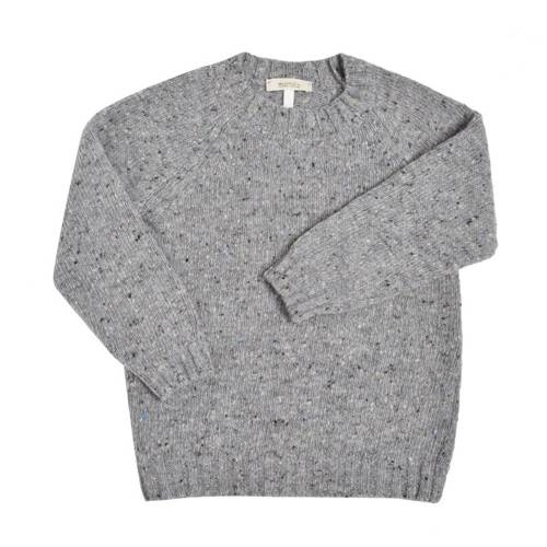 An Irish merino wool melange sweater for kids