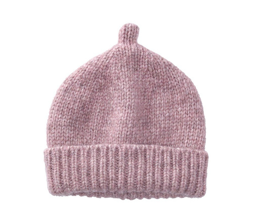 Children's natural alpaca, merino wool and cotton hat