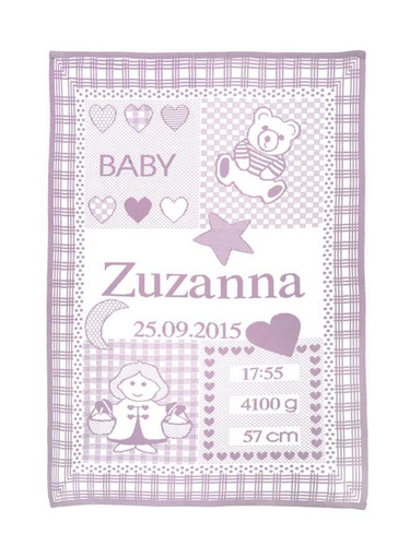 Organic cotton MY BLANKET with zodiac. LIBRA 23.09-22.10 75 x 100 cm