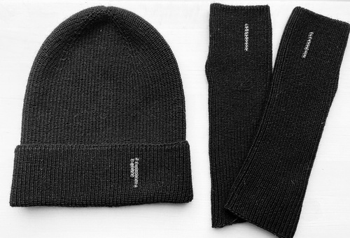 Mitenki na nadgarstki z Baby Alpaki z koralikami