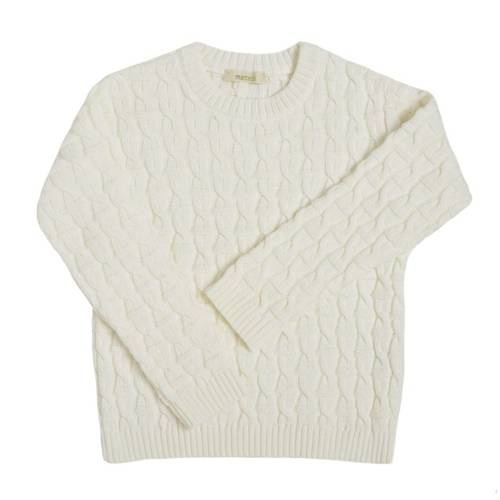 Organic cotton CABLE pullover for kids