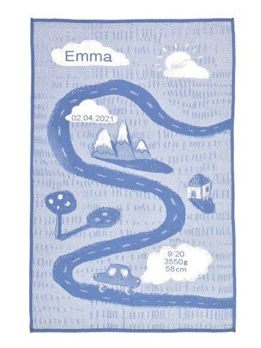 Organic cotton MY BLANKET  ON THE ROAD 90x130 cm