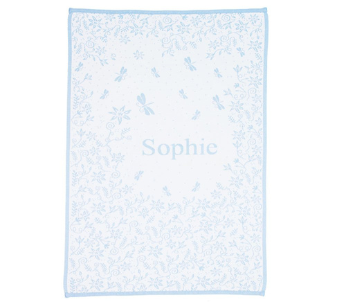 Organic cotton MEADOW blanket with a name 90x130 cm