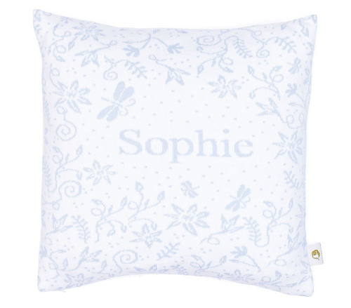 Organic cotton pillowcase with a name  MEADOW 40 x 40 cm