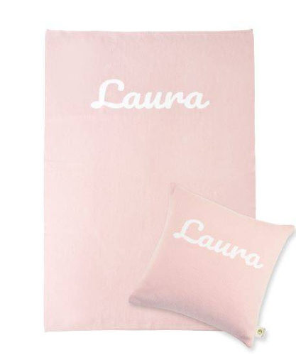 Organic cotton pillowcase with a name  for KIDS 40 x 40 cm