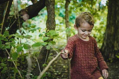 Organic cotton CABLE pullover for kids