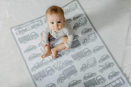 Organic cotton blanket CARS  75 x 100 cm
