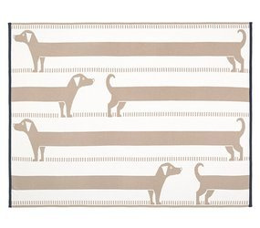 Organic cotton blanket with Dachshund 100 x 130 cm