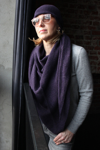 A Merino wool triangle scarf