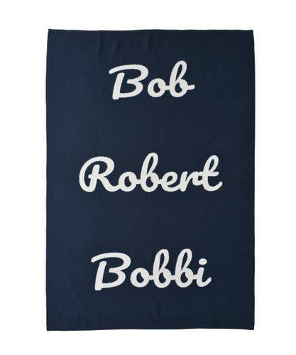 Kocyk z imieniem DLA DUŻEGO DZIECKA z bawełny organicznej 90 x 130 cm, 3 imiona