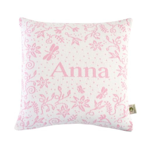 Organic cotton pillowcase with a name  MEADOW 40 x 40 cm