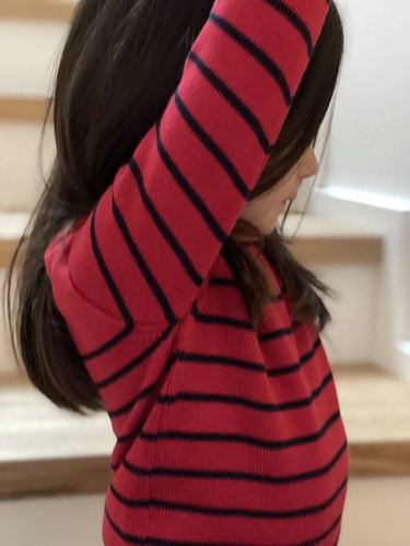 Striped organic cotton pullover