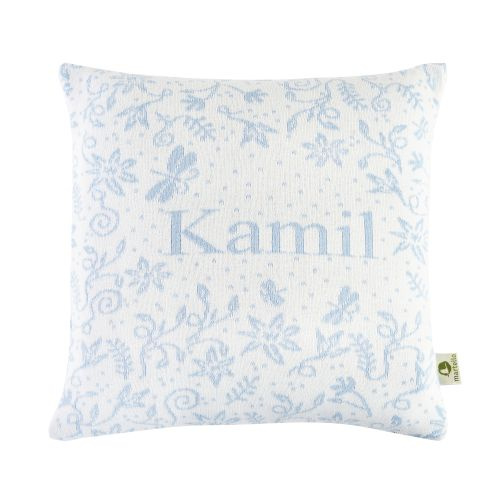Organic cotton pillowcase with a name  MEADOW 40 x 40 cm