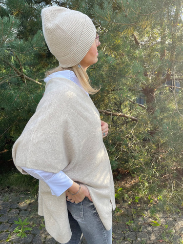 A merino wool poncho