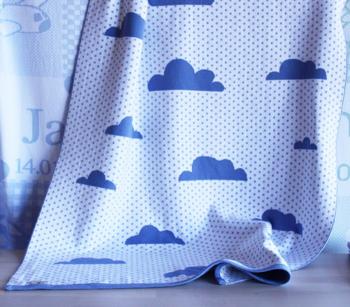 Organic cotton blanket  CLOUDS 130 x 170 cm