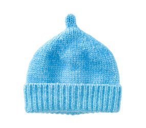 Children's natural alpaca, merino wool and cotton hat