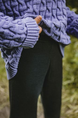 Organic cotton CABLE pullover for kids