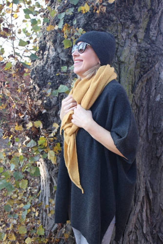 A merino wool poncho