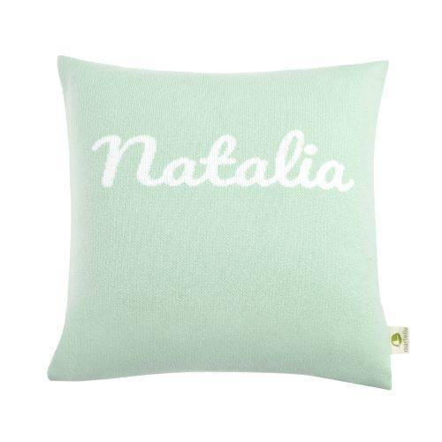 Organic cotton pillowcase with a name  for KIDS 40 x 40 cm
