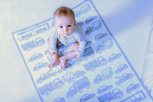 Organic cotton blanket CARS  90 x 120 cm