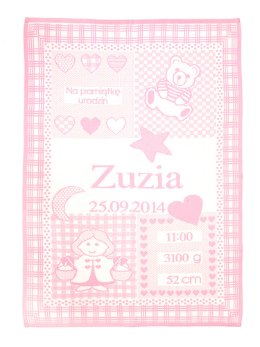 Organic cotton MY BLANKET with zodiac. LIBRA 23.09-22.10 75 x 100 cm