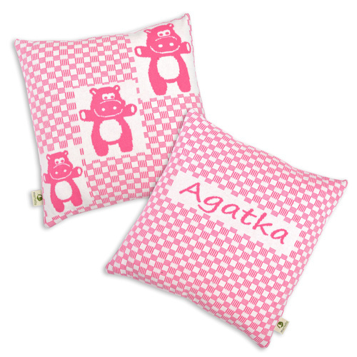 Pillowcase with a name HIPPO 40 x 40 cm