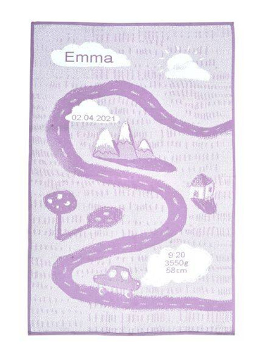 Organic cotton MY BLANKET  ON THE ROAD 90x130 cm