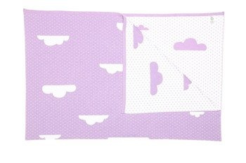 Organic cotton blanket with a name CLOUDS 90x120cm